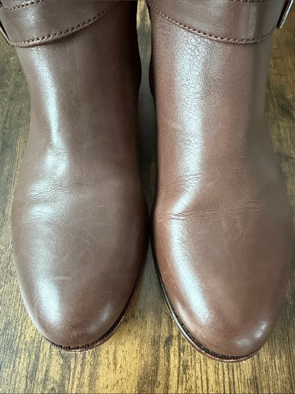 Lauren Ralph Lauren Brooke II Leather Riding Boots Dark Brown Sz 9 - Picture 9 of 13